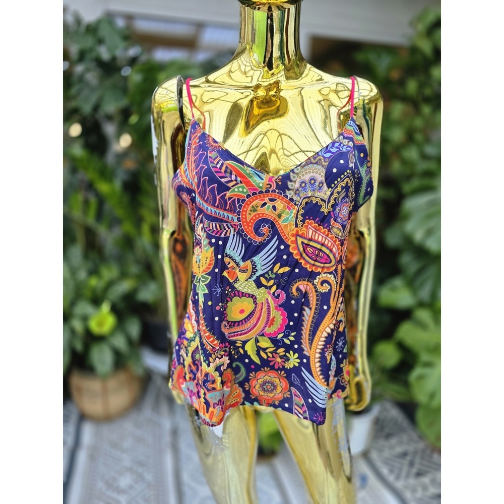 Averie || Taya Camisole Top Satin Paisley Size Medium